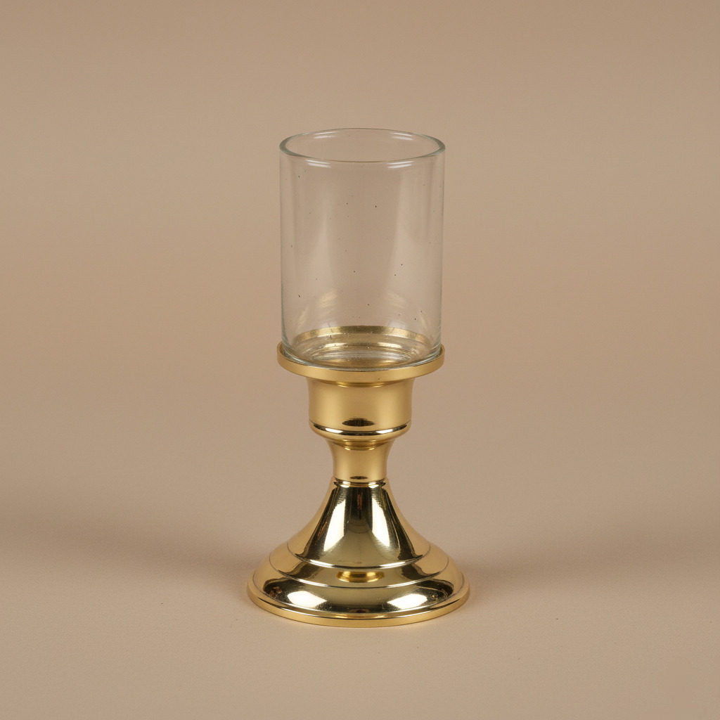Brass & Glass Fusion Candle Holder — Moradabad